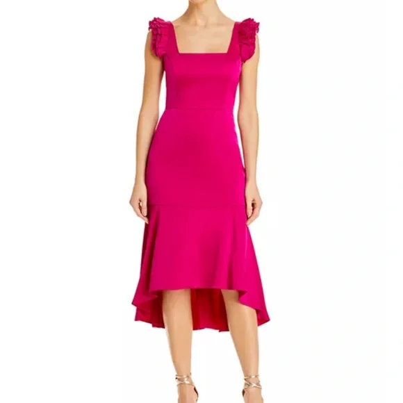 Aidan Mattox Fuchsia High Low Dress Size 0. G#2 - Picture 1 of 16